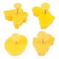 Miniatyrbillede 1 af 6: 4 stk. kageforme påskehare kageforme 3D-formet kanin kylling æg sommerfugl kage prægning forme DIY bageværktøj