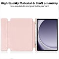 Miniatyrbillede 4 af 5: Til Samsung Galaxy Tab A9+ 360 Graders Rotation Gennemsigtigt Smart Læder Etui med Tastatur S20241230512 Pink