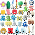 Pikkukuva 3 / 5: Gaibosi Anime Battle for Dream Island pehmolelu BFDI täytetty nukke Fire Flower Leaf Numbers X täytetty pehmolelu opettavainen joululahja Blocks