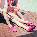 Pikkukuva 3 / 6: Vesijalkineet Paljasjalkainen Pikakuivuva Aqua Jooga Sukat Slip-on Miehille Naisille Lapsille Pink 6/7 UK