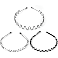 Pikkukuva 1 / 7: 3 kpl metallihiuspantaa miehille, metallihiuspanta, liukumaton ja kestävä aaltoileva hiuspanta, unisex-urheilumuotihiuspanta-asusteet naisille ja miehille 1 count (Pack of 3)