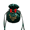 Miniatyrbillede 1 af 9: Fløjlspose med snøre - Smykkeskrin til julegaveindpakning, fødselsdagsfest, bryllupsgaver, slikpose - 12x15 cm Dark green - 2