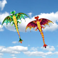 Miniatyrbild 3 av 5: Drakdrake Lätt att Flyga Flerfärgad Lätt att Flyga Lasergravering Pterosaurier Drake för Barn Green