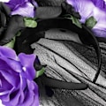 Miniatyrbillede 5 af 5: Blomsterkrans Pandebånd Gotisk Brude Slør Halloween Tiara Pandebånd