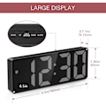 Miniatyrbild 2 av 5: Digital väckarklocka, sängbordsväckarklocka med röst- och beröringsaktivering, batteridriven/USB-driven digitalklocka med stor LED-display, snooze-funktion