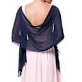 Miniatyrbilde 4 av 5: Transparent Chiffon-sjal | Sjal for kvinner til brudekjole - Ensfarget Chiffon Silke Rose Red 160x50cm