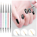 Miniatyrbild 4 av 5: 5 st nagelkonstborstar nagelprickverktyg nagelkonstpennor nagelrittnings penna med borr för nagelkonstverktyg