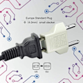 Miniatyrbilde 3 av 5: US til EU-adapter, [6-pakning] 2-pin CN Kina US-Amerika til 2-pin EU