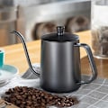 Miniatyrbillede 5 af 5: Hæld Over Kedel Tynd Tud Anti-skoldning Rustfrit Stål Lang Svanenhals Tud Kande til Kaffemaskine Silver 1