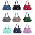 Miniatyrbillede 3 af 5: Multi Stor Kapacitet Vandtæt Lomme Nylon Taske Dame Tote Skuldertaske 100% Ny Blue