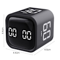 Miniatyrbillede 4 af 5: Produktivitets Cube Timer med Gravity Sensor, Vendbar LED-Skærm, 4 Forudindstillede Tider, Dobbelt Tilstande, Tidsstyring, Nedtælling, Madlavning, Studie, Mini Digital Tid Black