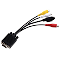 Miniatyrbillede 3 af 4: VGA Adapter til TV S-video RCA Udgangskabel til PC Video