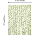 Pikkukuva 2 / 5: Galaxy läpinäkyvä voile-verho makuuhuoneeseen ja olohuoneeseen, kukkakuvio 100 x 270 cm (vihreä)