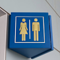 Miniatyrbild 2 av 5: 2 st Toalettsymboler Självhäftande Badrumsskyltar Toalettdörrskylt För Hotell, Kontor, Hem WC-Plack Bronze