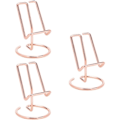 Miniatyrbillede 1 af 5: (rosenguld) 3 stk. metal visitkort holder til skrivebord Elegant Linen
