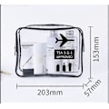 Miniatyrbild 3 av 5: Transparent necessär - Transparent flygplansnecessär - Necessär för transport av vätskor - Transparent toalettväska