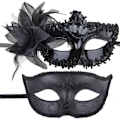 Miniatyrbilde 1 av 4: Maskerade Masker Sett for Par, Venetiansk Festmaske Kostymemaske style 4