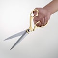 Miniatyrbillede 3 af 8: 10,5'' Sølv Rustfrit Stål Skarpe Skræddersakse Tøj Saks Grill Klip Justerbar Køkkensakse Stof Heavy Duty Gold