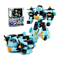 Miniatyrbillede 4 af 5: Transformer Bil Robot Mecha Super Forvandling Gud af Krig Tank Fly Model Tegneserie Legetøj Puslespil Børn Drenge Warbird Blue