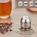 Miniatyrbilde 5 av 6: Teinfuser, rustfritt stål teinfuser mesh te og urteball sil, teball siler infuser med dryppbrett