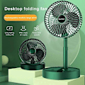 Pikkukuva 2 / 5: Pöytätuuletin Käsituuletin Taitettava Sisäänvedettävä Pieni Tuuletin Mini Kannettava Lataus USB Koti Hiljainen Pitkä Valmiusaika Mini Sähkötuuletin Green Charging 2pc