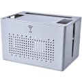 Miniatyrbillede 1 af 6: Dobbeltlags Wifi Router Opbevaringsboks Desktop Stikledning Organizer Box Set Top Box Vare Skjult Afslutningsboks