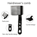 Miniatyrbild 8 av 8: Barber Fade Kammar Hårklippningskam Böjd kam