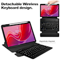 Miniatyrbilde 3 av 5: Etui for Lenovo Tab M11/Xiaoxin Pad 11 2024 PU+Akryl Tablett Stativdeksel med Bluetooth Tastatur Multicolor Style A