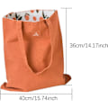 Miniatyrbillede 2 af 5: Dobbeltsidet bomuldslærred Tote Bag Tote Bag Shopping Bag Bomulds skuldertaske Reversible Canvas Messenger Bag til kvinder børn