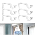 Miniatyrbilde 2 av 5: 4 stk Gardinstangsbrakett Enkel Installasjon Gardinstangs Holdere Heavy Duty Vindu Gardin Brakett for