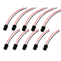 Miniatyrbillede 5 af 6: T10 w5w led / halogen stik / fatning 10-pak blød sort