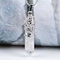 Miniatyrbillede 1 af 3: Energisten Pendant Naturlig Krystal Vedhæng Halskæde Hvid krystal White crystal