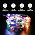 Pikkukuva 4 / 8: LED-tähtivalot paristoilla, 3 kpl 2M 20 LED Mikrolanka Tähtivaloketjut Makuuhuoneen Purkkiin Lasit Hääjuhliin 3 Colors 3pcs