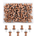 Miniatyrbild 1 av 3: 100 Trä Nål Push Pins Kartnålar Märkningsnålar Kartnålar Med Stålspets För Kork Anslagstavla Hantverksprojekt - DD