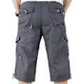 Pikkukuva 3 / 3: Miesten 3/4 pitkät joustavavyötäröiset shortsit Cargo Combat kolmeneljänneshousut Dark Grey XL