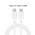 Miniatyrbilde 1 av 9: 2-PAK 2m hurtigladekabel USB-C til USB-C Hvit