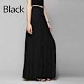 Miniatyrbild 1 av 4: Damklänning Maxi Lång Spets Full Boho Kjol Plisserad Strand Tulle Elegant S-XL black M