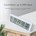 Miniatyrbilde 4 av 5: Digital 999 Dagers Nedtellingstimer Display Klokker for Pensjon Ferie White