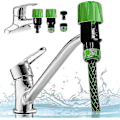 Miniatyrbillede 1 af 5: Køkkenhave Vandhane Slange Rør Snap Connector Adapter Værktøj, Universal Vandhane Connector Adapter Køkken Rør Samler Fitting Boris