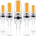 Miniatyrbild 1 av 5: G4 LED 3W 12V AC/DC Glödlampor, G4 3W LED 30W Ekvivalent Halogen Glödlampa, 300LM, Varm Vit 2700K, Icke-Dimbar, 5-Pack