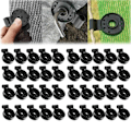 Miniatyrbilde 2 av 4: 100 stk Skygge Nett Festespenner Hage Solskygge Nett Plastklemmer For Utendørs Camping Reise Black 100PCS