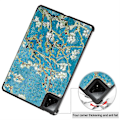 Miniatyrbillede 2 af 3: Til Xiaomi Pad 7 Pro/Pad 7 Etui Mønsterprint Læder Stand Tablet Cover - Abrikosblomst Multicolor Apricot Blossom