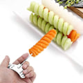 Miniatyrbillede 5 af 6: 2 stk./sæt grøntsagsspiralskærer, rustfrit stål skrueoptrækker twist spiral kartoffel gulerod agurk udskæringsværktøj