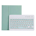 Miniatyrbild 4 av 4: C06B Kompatibelt för iPad mini 6 (2021) Anti-Repskyddande Fodral med Bluetooth-Tangentbord Stötsäkert Ställ Läderfodral med Pe LightGreen