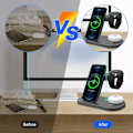 Miniatyrbilde 3 av 5: 3 i 1 Android Trådløs Lader Kompatibel med Samsung Enheter, Laderdokk Kompatibel med Galaxy S22/s22+/s22 Ultra