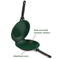 Miniatyrbillede 5 af 5: Dobbeltsidet Stegepande Non-stick Keramisk Flip Stegepande Pandekage Maker Husholdningskøkken