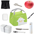 Miniatyrbillede 7 af 8: Frokostpose til piger, Mini Isotherm Frokostpose, Køletaske Børn, Picnicpose Sød, Vandtæt Frokostpose, Sammenfoldelig Frokostpose til Arbejde Skole Picnic Green