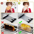 Miniatyrbillede 4 af 5: 20 Non-stick Toastposer, Genanvendelige Glutenfri Toastposer 16cm*18cm