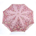 Miniatyrbillede 2 af 5: Sammenfoldelig UV-parasol Sne/Regn/Sol Paraply Broderi Bryllupsparaply