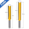 Miniatyrbillede 4 af 5: 2 stk. 8mm lige rillefræsere Carbide lige fræser bits ekstra lang skaft lige fræsere flush trim fræser bits 50mm 76mm